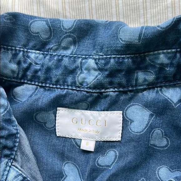 Gucci Blue Camouflage Denim One Piece - Picture 3 of 3
